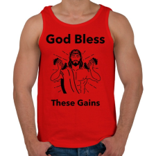 PRINTFASHION Isten áldott izmai - Férfi atléta - Piros atléta, trikó