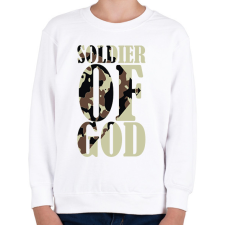 PRINTFASHION Isten katonája - Gyerek pulóver - Fehér gyerek pulóver, kardigán