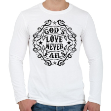 PRINTFASHION Isten szeretete nem múlik el - Férfi hosszú ujjú póló - Fehér férfi póló