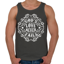 PRINTFASHION Isten szeretete sose múlik el - Férfi atléta - Sötétszürke atléta, trikó