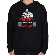 PRINTFASHION IT Augusztus - Gyerek kapucnis pulóver - Fekete gyerek pulóver, kardigán