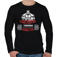 PRINTFASHION IT február - Férfi hosszú ujjú póló - Fekete férfi póló