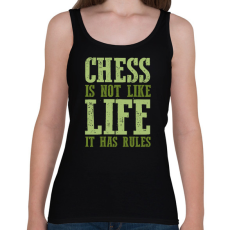 PRINTFASHION It has rules - Chess - Női atléta - Fekete