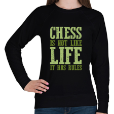 PRINTFASHION It has rules - Chess - Női pulóver - Fekete női pulóver, kardigán