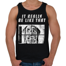 PRINTFASHION IT REALLY BE LIKE THAT - Férfi atléta - Fekete atléta, trikó