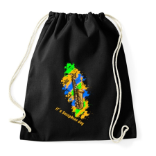 PRINTFASHION it's a saxophone day - Sportzsák, Tornazsák - Fekete tornazsák