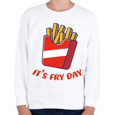 PRINTFASHION It's Fry Day - Gyerek pulóver - Fehér gyerek pulóver, kardigán