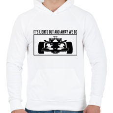 PRINTFASHION It's lights out - Férfi kapucnis pulóver - Fehér