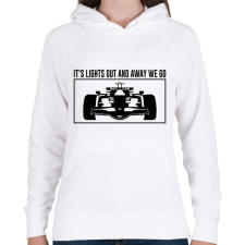 PRINTFASHION It's lights out - Női kapucnis pulóver - Fehér női pulóver, kardigán