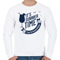 PRINTFASHION It's Summer Time - Férfi pulóver - Fehér
