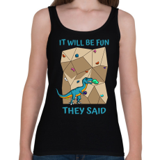 PRINTFASHION It will be fun - Női atléta - Fekete