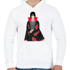 PRINTFASHION Itachi Uchiha - Férfi kapucnis pulóver - Fehér férfi pulóver, kardigán
