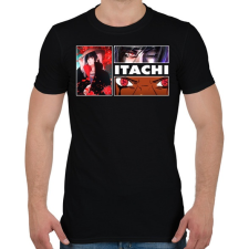 PRINTFASHION Itachi Uchiha montage - Férfi póló - Fekete férfi póló