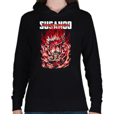 PRINTFASHION ITACHI UCHIHA - Női kapucnis pulóver - Fekete női pulóver, kardigán