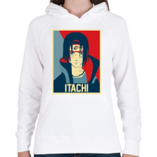 PRINTFASHION Itachi Uchihaa - Női kapucnis pulóver - Fehér női pulóver, kardigán