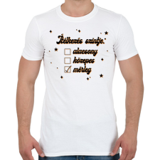 PRINTFASHION Ítélkezés szintje - Férfi póló - Fehér férfi póló