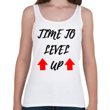 PRINTFASHION Itt az idő fejlődni - Női atléta - Fehér női trikó