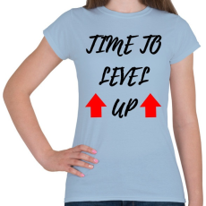 PRINTFASHION Itt az idő fejlődni - Női póló - Világoskék