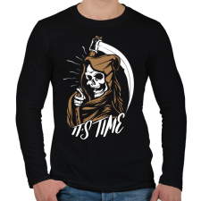 PRINTFASHION Itt az idő - Férfi hosszú ujjú póló - Fekete férfi póló