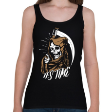 PRINTFASHION Itt az idő - Női atléta - Fekete