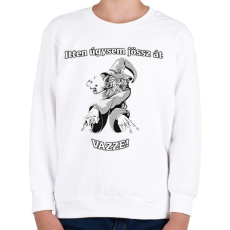 PRINTFASHION Itt úgysem jössz át - Gandalf - Gyűrűk ura - Gyerek pulóver - Fehér