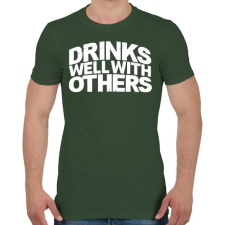 PRINTFASHION Ivászat - Férfi póló - Katonazöld férfi póló