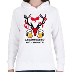 PRINTFASHION Ivó csapat - Női kapucnis pulóver - Fehér