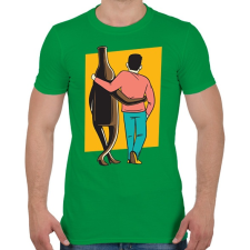 PRINTFASHION Ivócimborák - Férfi póló - Zöld férfi póló