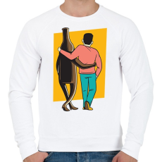 PRINTFASHION Ivócimborák - Férfi pulóver - Fehér