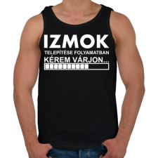 PRINTFASHION Izmok telepítése folyamatban... - Férfi atléta - Fekete atléta, trikó