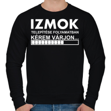 PRINTFASHION Izmok telepítése folyamatban... - Férfi pulóver - Fekete férfi pulóver, kardigán