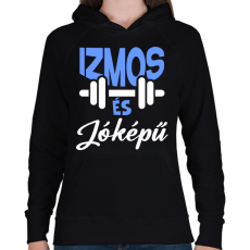 PRINTFASHION Izmos és jóképű - Női kapucnis pulóver - Fekete