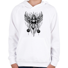 PRINTFASHION Izmos nő - Gyerek kapucnis pulóver - Fehér