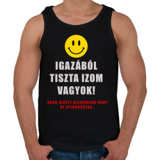 PRINTFASHION izmos vagyok - Férfi atléta - Fekete