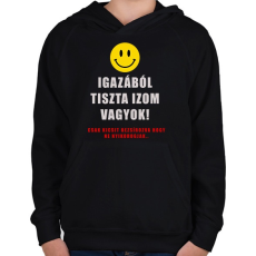 PRINTFASHION izmos vagyok - Gyerek kapucnis pulóver - Fekete