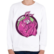 PRINTFASHION Izom nyuszi - Gyerek pulóver - Fehér gyerek pulóver, kardigán