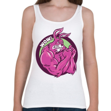 PRINTFASHION Izom nyuszi - Női atléta - Fehér