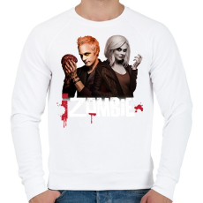PRINTFASHION Izombie - Férfi pulóver - Fehér