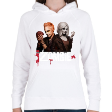 PRINTFASHION Izombie - Női kapucnis pulóver - Fehér női pulóver, kardigán