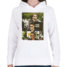 PRINTFASHION J2M - SpnFamily - Női kapucnis pulóver - Fehér női pulóver, kardigán