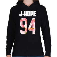 PRINTFASHION J-Hope BTS - Női kapucnis pulóver - Fekete