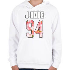 PRINTFASHION J-HOPE - Gyerek kapucnis pulóver - Fehér