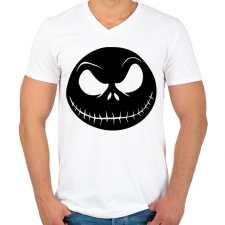 PRINTFASHION jack-3892107 - Férfi V-nyakú póló - Fehér férfi póló