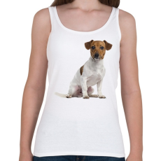 PRINTFASHION Jack Russel kutyás póló - Női atléta - Fehér