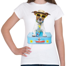 PRINTFASHION Jack Russel póló - Női póló - Fehér