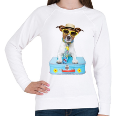 PRINTFASHION Jack Russel póló - Női pulóver - Fehér