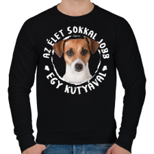 PRINTFASHION Jack Russel Terrier - Férfi pulóver - Fekete férfi pulóver, kardigán