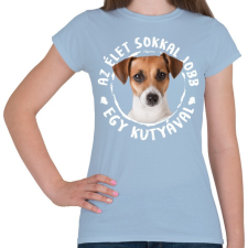 PRINTFASHION Jack Russel Terrier - Női póló - Világoskék női póló