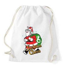 PRINTFASHION Jackass claus - Sportzsák, Tornazsák - Fehér tornazsák