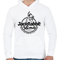 PRINTFASHION Jackrabbit - Férfi kapucnis pulóver - Fehér